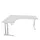 bureau in vrije vorm,HxBxD 740x1800x1600mm,vrije vorm,MP-lichtgrijs