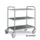 Kantinewagen RVS 3 etages draagverm. 120kg laadvlak 1000x600mm