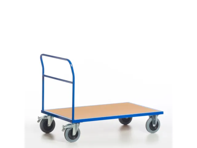 duwbeugelwagen,draagverm. 500kg,laadvl. LxB 1000x700mm,houtplaat