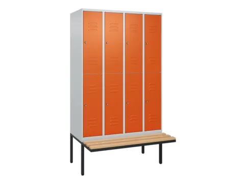 armoire vestiaire avec banc à deux niveaux HxlxP 2120x1200x815mm