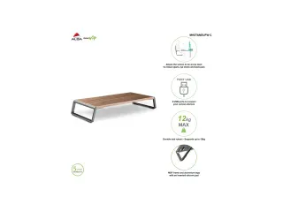 MHSTANDUPW C Monitorstandaard hout met 4 USB-A aansluitingen - 5