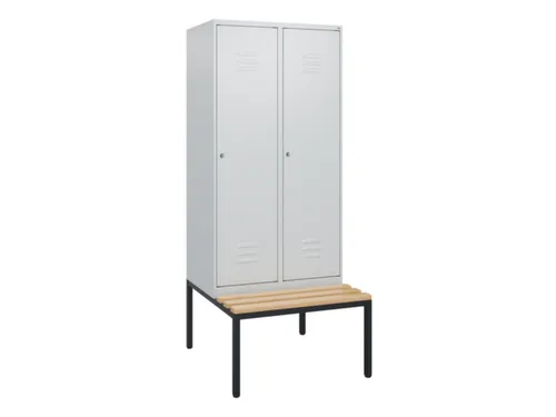 locker met bank,HxBxD 1950x800x815mm,2vak,vak B 400mm,cil.-slot