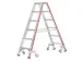 escabeau sur roulettes,double face,2x5marches,Hauteur 0,69m