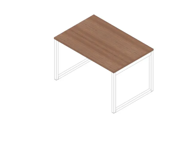 bureau,HxBxD 730x1200x800mm,blad canaletto-hout,sledeframe wit