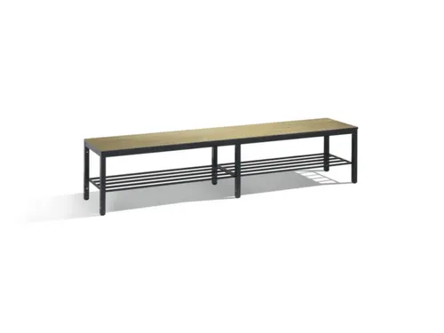 omkleedbank,HxLxD 438x2000x353mm,HPL eiken-sereno,frame staal RAL7021