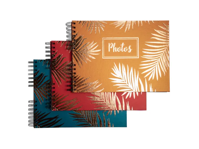 Fotoalb spir 50p.zwr t 32x22cm PALMA rood
