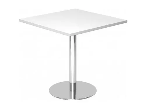 vergadertafel,HxBxD 745x800x800mm,vierkant,schotelvoet chroom