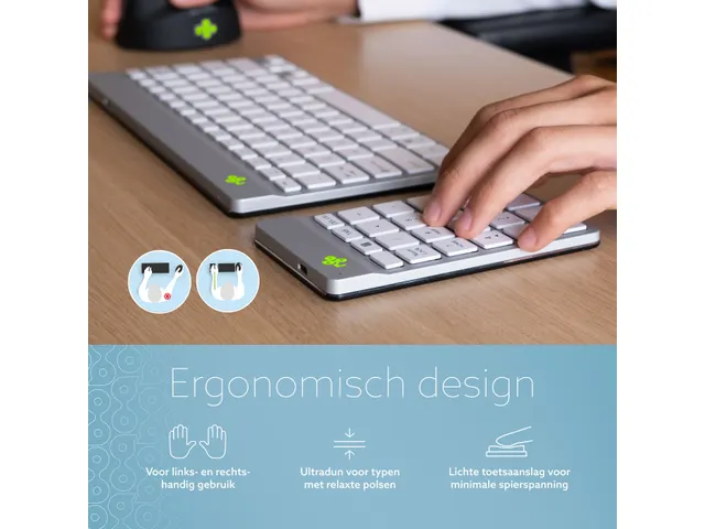 Numeriek Toetsenbord R-Go Numpad Break Draadloos Wit