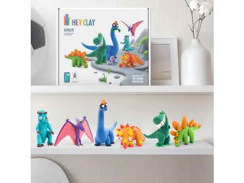 Hey Clay Klei set Dinos 15 delen