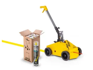 Vloermarkeringsset EXTRA PAINT XL met 6 x 0,75 l verfbussen, geel - 1
