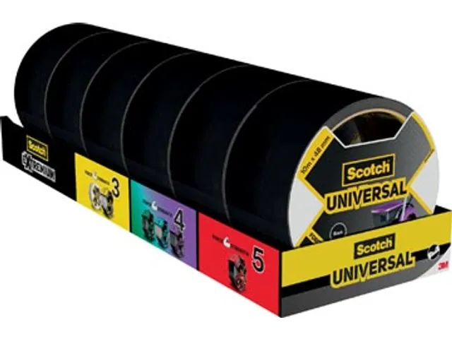 ducttape Universal, ft 48 mm x 10 m, zwart