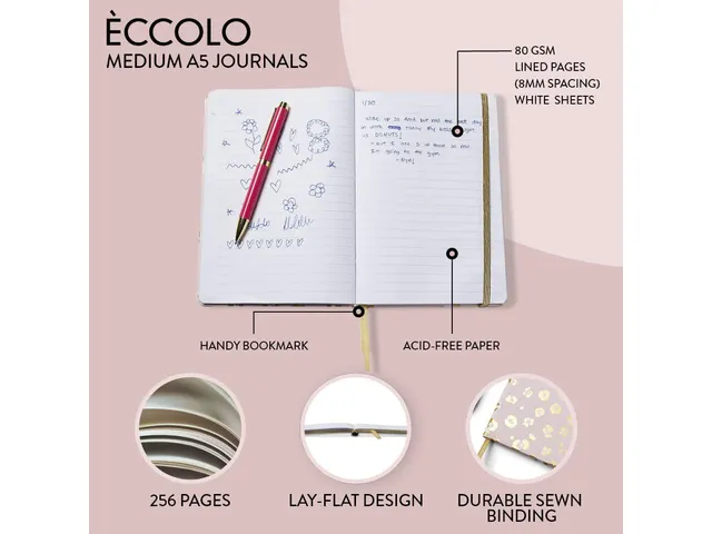 Notitieboek Èccolo Leopard lijn ca.15x20cm 80gr. 256pag. met elastiek