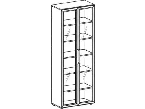 kantoorkast,HxBxD 2160x800x420mm,5xhouten vloer,6ordnerhoogte