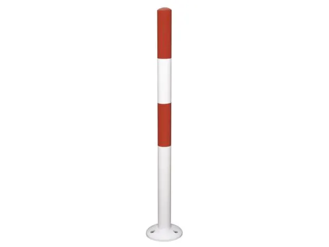 Afzetpaal Om In Te Draaien Ronde Buis D 60Mm H 1 03M Wit/rood