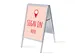 Stoepbord A1 complete set met print "Sign in here" Rood
