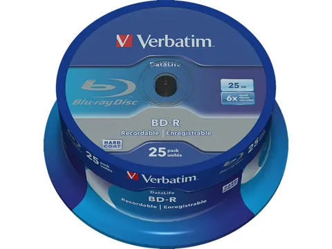 Blue Ray BD-R 25GB 6x 25 Stuks