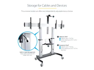 Dual TV Standaard op Wielen voor 37-60 Inch VESA TV's - 13