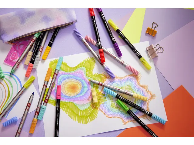 viltstiften Faber-Castell Duo etui met 10 stuks