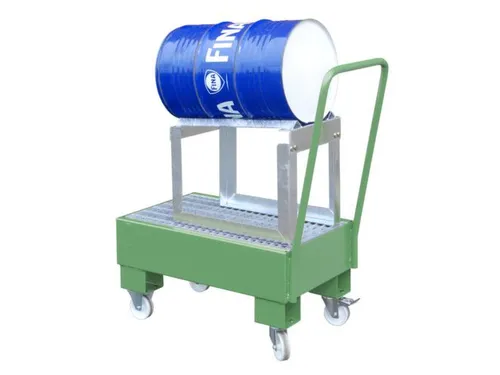 verrijdbare opvangbak,v. 1x60l vat,opvangvol. 61l,HxBxD 1075x500x940mm