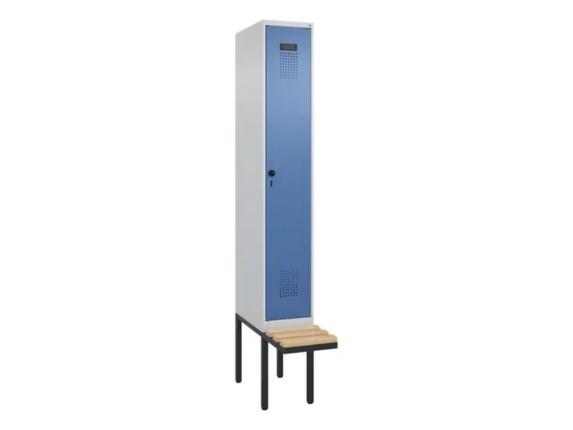 locker met bank,voor scheiding van kleding,HxBxD 2120x300x815mm,1vak