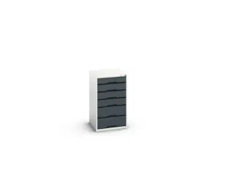 ladekast HxBxD 900x525x550mm 6laden romp RAL7035 front RAL7016 - 2