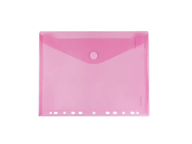 enveloptas rood A4 met perforatierand en klittenbandsluiting