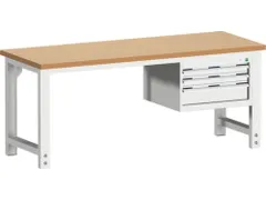 werkbank,HxBxD 740-1140x2000x750mm,beukenblad,draagverm. 1500kg