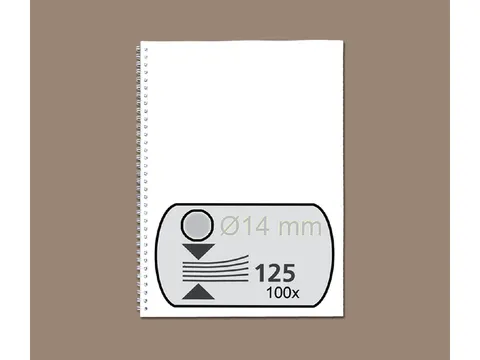 Draadrug Fellowes 14mm 34-rings A4 zilver 100stuks