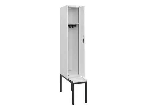 locker met bank,HxBxD 1950x300x815mm,1vak,vak B 300mm,cilinderslot