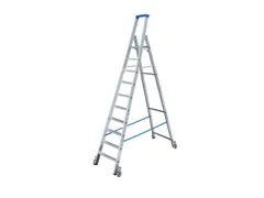 verrijdbare boktrap,eenzijdig,10treden,stand H 2,35m,balk L 3,2m