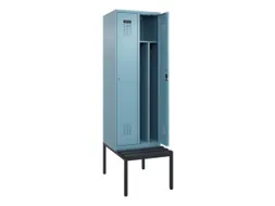 locker met bank,voor scheiding van kleding,HxBxD 2120x600x815mm,2vak