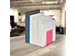 Boekensteun MAUL 10x10x13cm acryl set 2 neon rood transparant