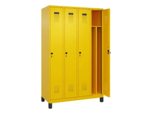 locker voor scheiding van kleding,HxBxD 1950x1200x500mm,4vak