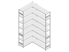 Hoekstelling Hxbxd 3000x1360/1415x435mm Veldlast 900kg 2x7legborden