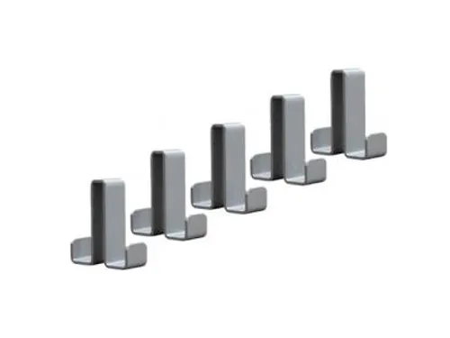 Dubbele Haak,V. Wand-/Staande Kapstok,Aluminium