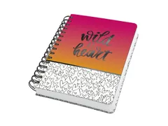 Notitieboek Jolie A5 spir. WILD HEARTS punt-gelijnd 240pag 120gr HC