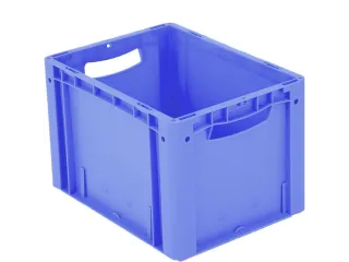 Euronorm Stapelkrat Pp 270x400x300mm Wand/bodem Gesloten Blauw 26l - 2
