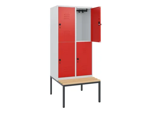 Dubbeldekse dekenkist,HxBxD 1950x800x815mm,2x2vak.,vak B 400mm