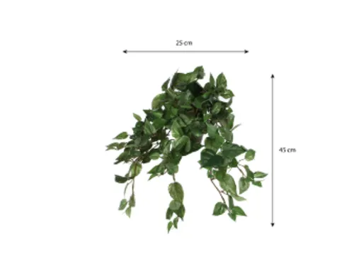 Kunstplant Mica Scindapsus hangend groen 45x25cm