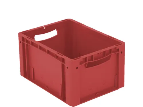 Euronorm Stapelkrat Pp 220x400x300mm Wanden/bodem Gesloten Rood 21l