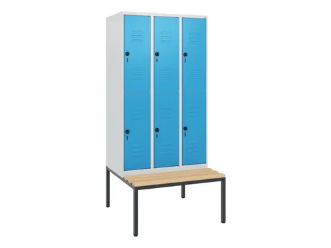Dubbeldekse dekenkist,HxBxD 1950x900x815mm,3x2vak.,vak B 300mm