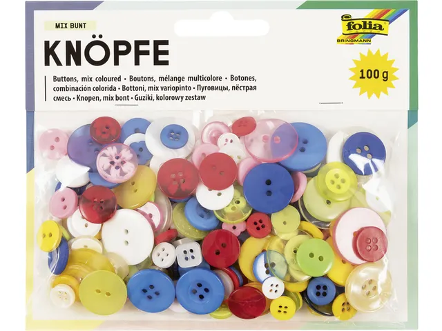 Knopen Folia 100 gram assorti