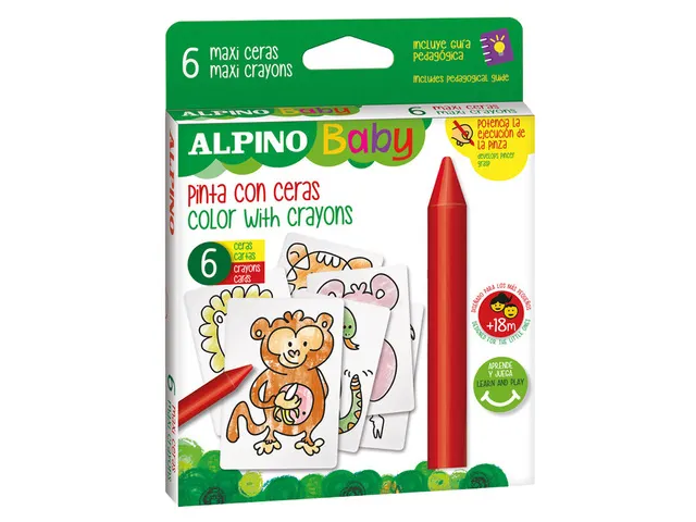 Baby waskrijtjes set van 6 stuks