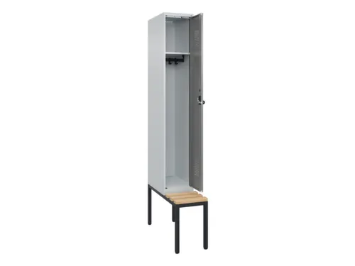 locker met bank,HxBxD 2120x300x815mm,1vak,vak B 300mm,draaigrendel