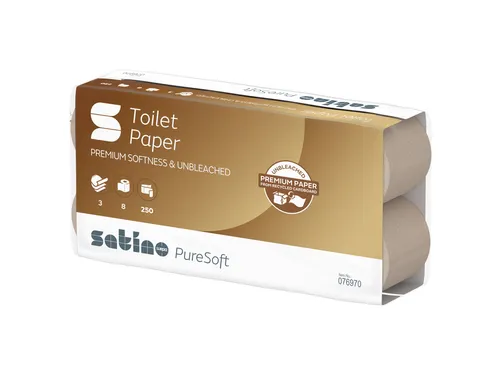 Toiletpapier Satino PureSoft MT1 3-laags 250vel naturel 076970