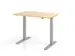 Bureau assis-debout électrique 700-1200x1200x800mm érable/argenté