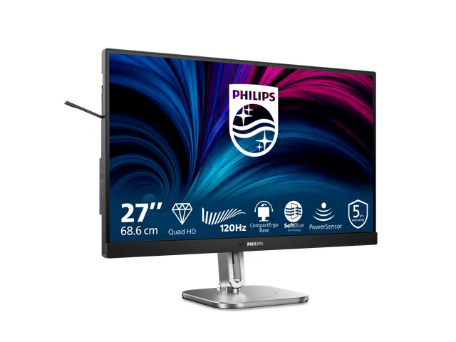 Philips 4000 series 27B2N4500/00 Monitor 27 Inch Quad HD LCD Grijs