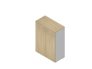Kantoorkast Romp Aluminium Front Eiken bxdxh 900x450x1232mm - 1