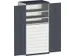 armoire modulaire,HxlxP 2000x1050x650mm,3xtablette en acier,9tiroir(s)