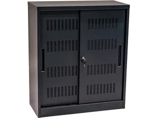 Euroseats Schuifdeurkast 105x90x40cm Zwart - 2
